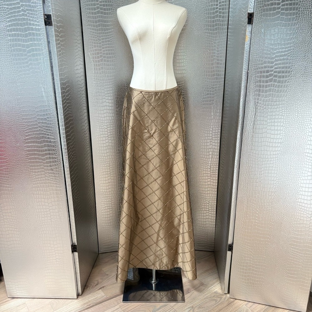 INC International Concepts Gold Maxi Skirt